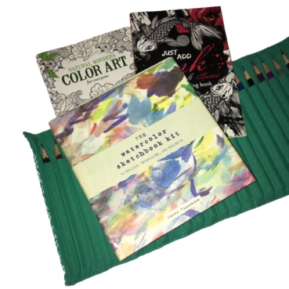 Adult Coloring Tattoo Book Watercolor Sketchbook